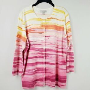 Christopher& Banks MEDIUM LS 100% Cotton Cardigan Sweater Top